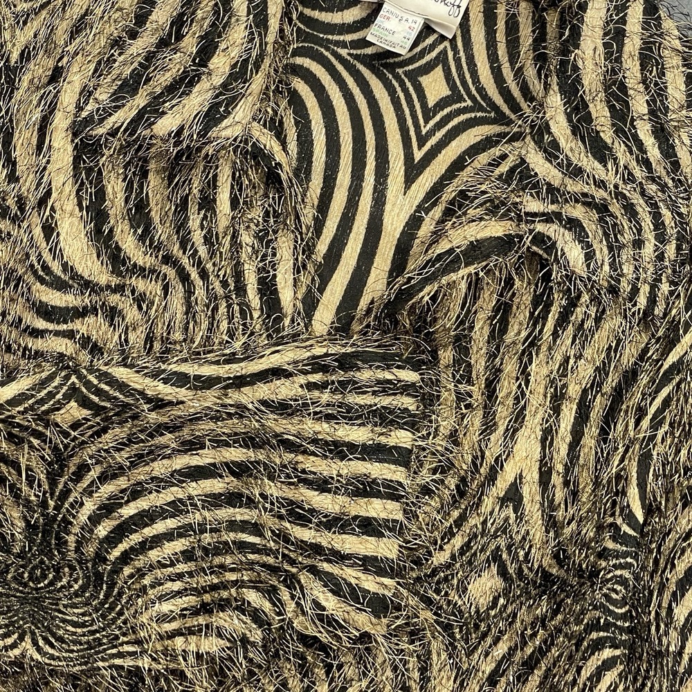 Joseph Ribkoff Womens Animal Print Jacket‎ 14 Fuzzy Zebra Animal Print Eyelash